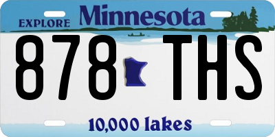 MN license plate 878THS