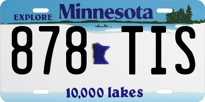 MN license plate 878TIS