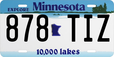 MN license plate 878TIZ