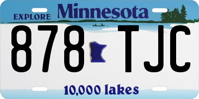 MN license plate 878TJC