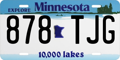 MN license plate 878TJG