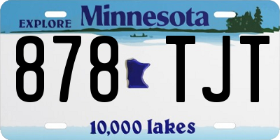 MN license plate 878TJT