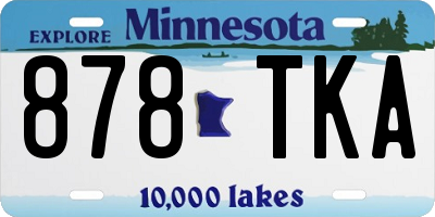 MN license plate 878TKA