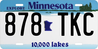MN license plate 878TKC