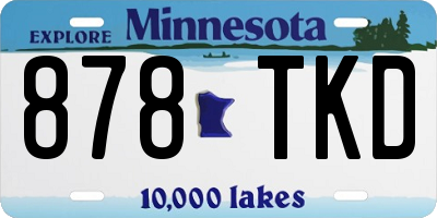 MN license plate 878TKD
