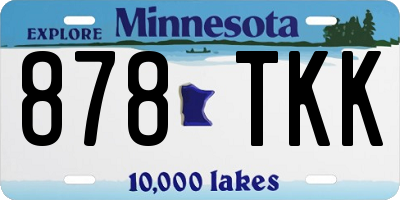 MN license plate 878TKK