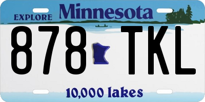 MN license plate 878TKL