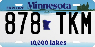 MN license plate 878TKM