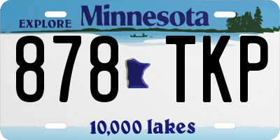 MN license plate 878TKP