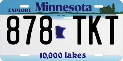 MN license plate 878TKT