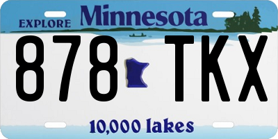MN license plate 878TKX