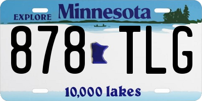 MN license plate 878TLG
