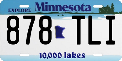 MN license plate 878TLI
