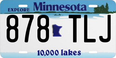 MN license plate 878TLJ