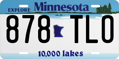 MN license plate 878TLO