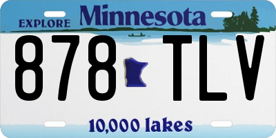 MN license plate 878TLV