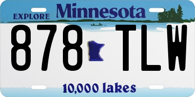 MN license plate 878TLW