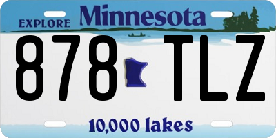 MN license plate 878TLZ