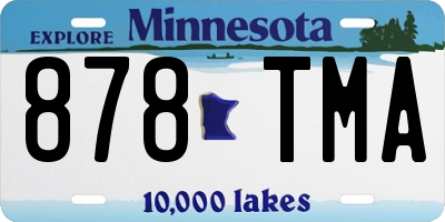 MN license plate 878TMA