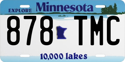 MN license plate 878TMC