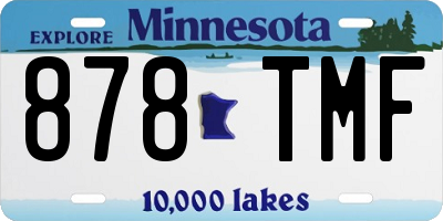 MN license plate 878TMF