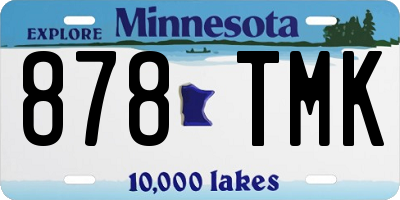 MN license plate 878TMK