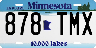 MN license plate 878TMX