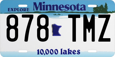 MN license plate 878TMZ