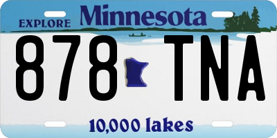 MN license plate 878TNA