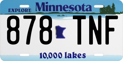 MN license plate 878TNF