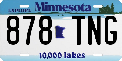 MN license plate 878TNG