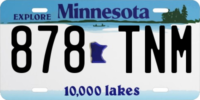 MN license plate 878TNM
