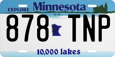 MN license plate 878TNP