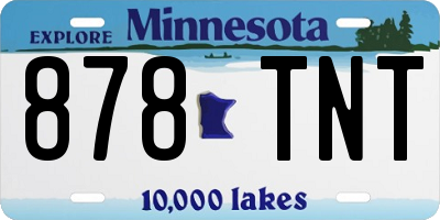 MN license plate 878TNT