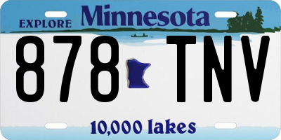MN license plate 878TNV