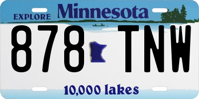 MN license plate 878TNW