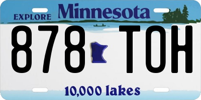 MN license plate 878TOH