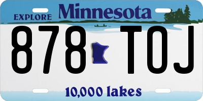 MN license plate 878TOJ