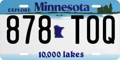 MN license plate 878TOQ