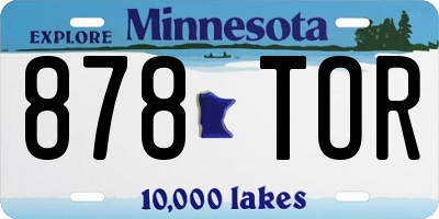 MN license plate 878TOR