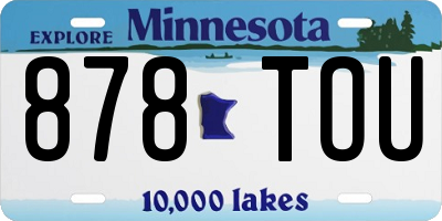 MN license plate 878TOU