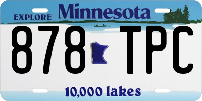 MN license plate 878TPC