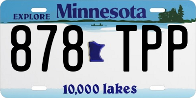 MN license plate 878TPP