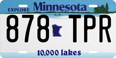 MN license plate 878TPR