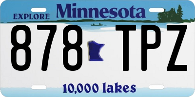 MN license plate 878TPZ