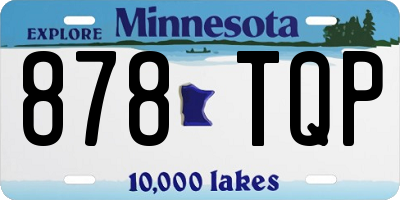 MN license plate 878TQP