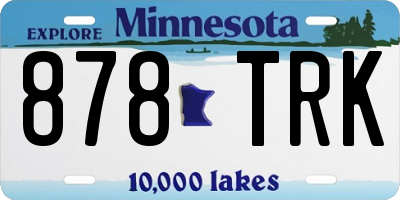 MN license plate 878TRK