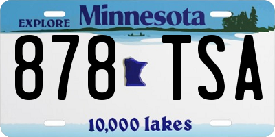 MN license plate 878TSA
