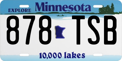MN license plate 878TSB