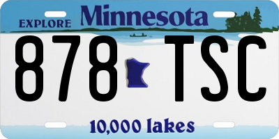 MN license plate 878TSC